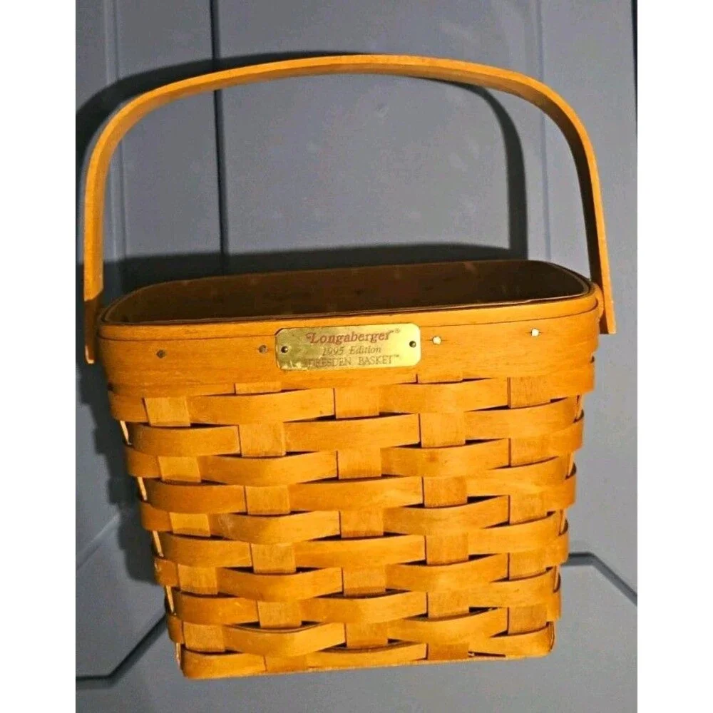 Longaberger Signed 1995 Edition Dresden Woven Wood Basket WENDY Ginny